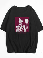 Plus Size Graphic Round Neck Half Sleeve T-Shirt