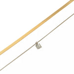 2 Piece Minimalist Design Chain Pendant Necklace
