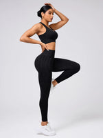 Round Neck Wide Strap Tank and Leggings Active Set - Ladyez