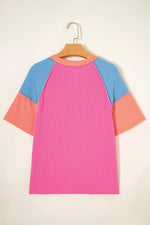Color Block Twisted Ribbed Tee