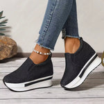 Round Toe Platform Slip-Ons