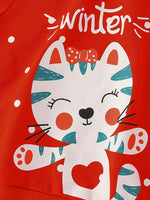 Children's Cute Cat Crew Neck Sweatshirt