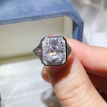 3 Carat Moissanite Engagement Square Ring - Ladyez