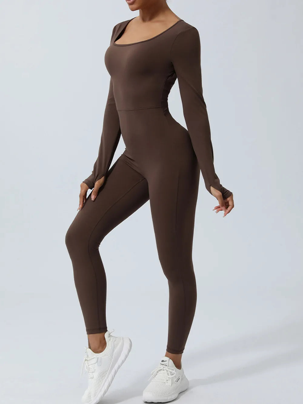 Twisted Backless Long Sleeve Jumpsuit - Ladyez