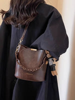 Braided Detail Bucket Crossbody Bag