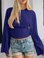 Full Size Long Sleeve Fitted T-Shirt Plus Size