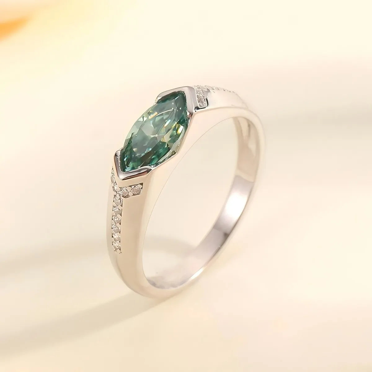 1 Carat Moissanite 925 Sterling Silver Ring - Ladyez