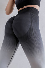 Gradient High Waist Sports Leggings - Ladyez
