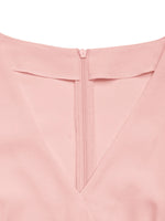 Flower Surplice Long Sleeve Blouse - Ladyez