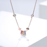 925 Sterling Silver Circle Pendant Necklace