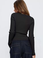 Ribbed Knit Button-Down Cardigan
