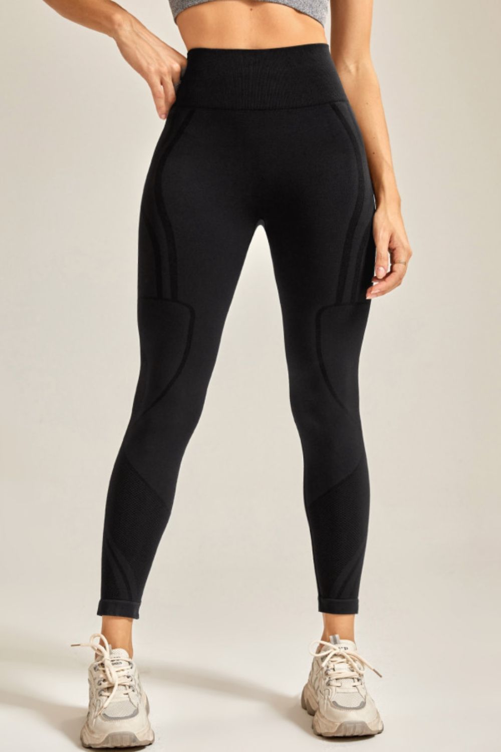 Wide Waistband Long Active Pants - Ladyez