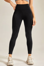 Wide Waistband Long Active Pants - Ladyez
