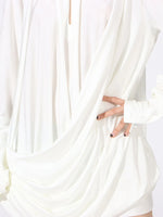 Ruched Long Sleeve Mini Dress
