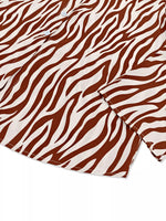 Zebra Print Relaxed Fit Top and Pants Two-Piece Set