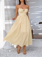 Devine Smocked Tiered Maxi Cami Dress - Ladyez