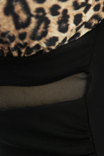 Leopard V-Neck Wide Strap One-Piece Swimwear - Ladyez