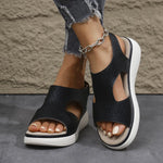 Cutout Platform Sandals