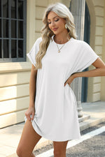 Florira Short Sleeve Mini Dress with Pockets - Ladyez