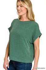 Zenana Raised Rib Cap Sleeve Top