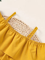 Children's Ruffled Spaghetti Strap Top and Pants Set