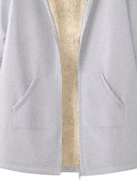 Fleece-Lined Zip Up Hooded Outerwear