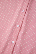 Casual Polka Dot Print Button Down Shirt