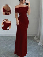 Off-Shoulder Bodycon Maxi Dress
