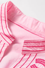 Embroidered Detail Puff Sleeve Cotton Blouse