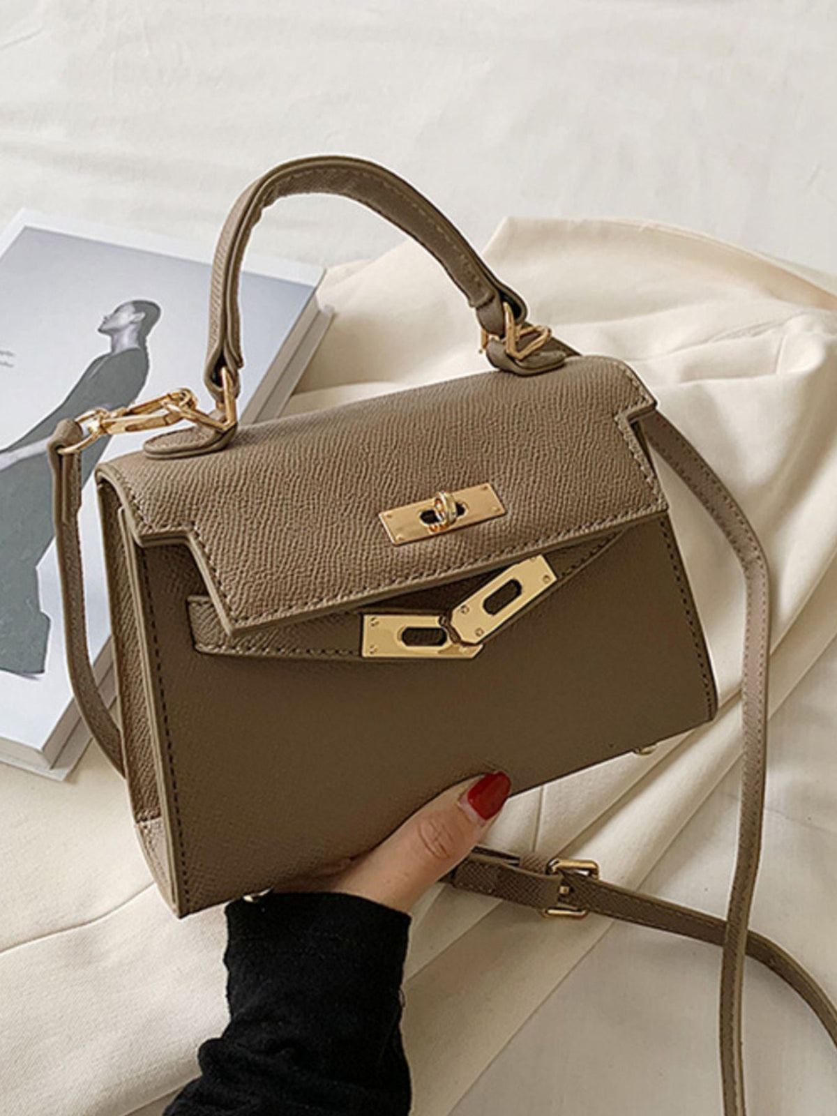 Adjustable Strap Flap Crossbody Bag