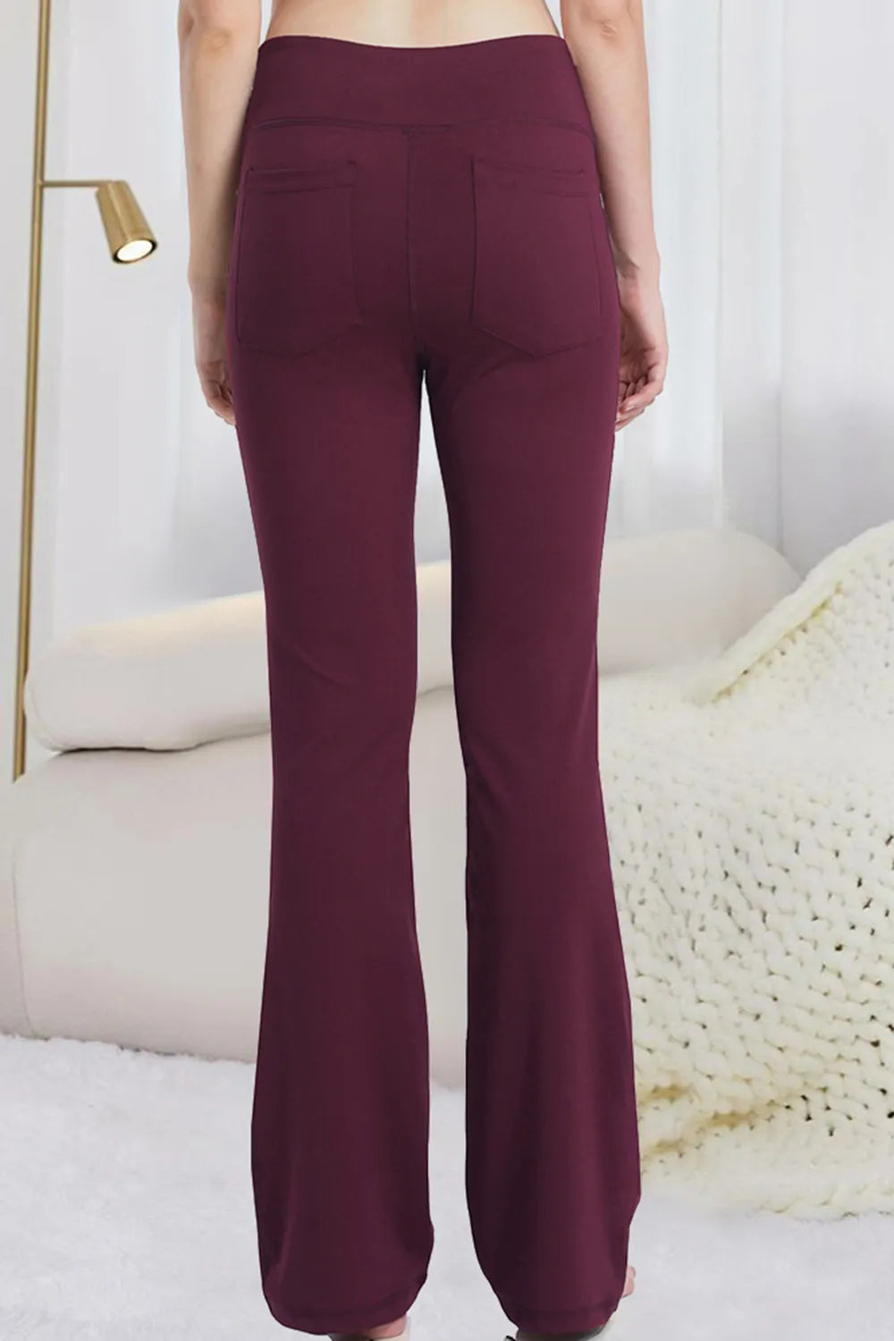 Pocketed High Waist Active Pants - Ladyez