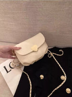 Heart Buckle Chain Crossbody Bag