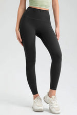 Wide Waistband High Waist Sport Leggings - Ladyez