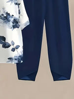 Printed Half Sleeve Top and Pants Set