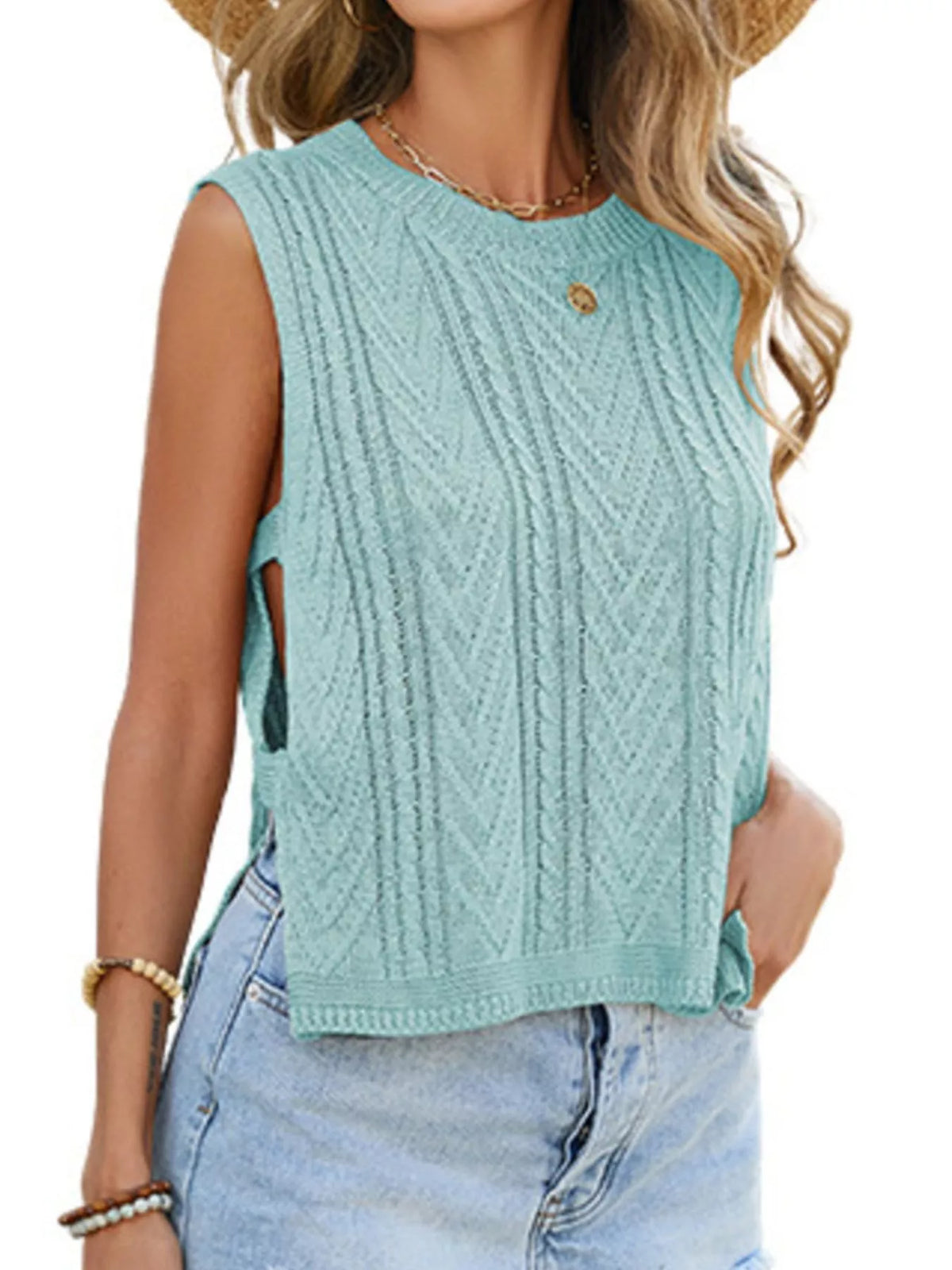 Chevron Knit Sweater Vest
