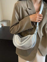 Adjustable Strap Crescent Crossbody Bag