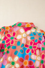 Vibrant Floral Print Long Sleeve Shirt