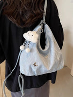 Convertible Cloud Charm Decor Shoulder Bag
