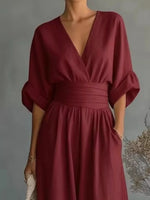 Full Size Half Sleeve Wide-Leg Jumpsuit Plus Size