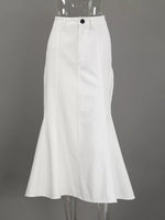 High-Waisted Mermaid Midi Skirt
