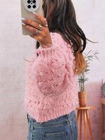 Chunky Round Neck Long Sleeve Sweater