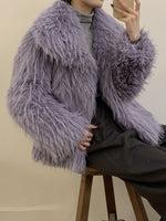Faux Fur Open Front Outerwear