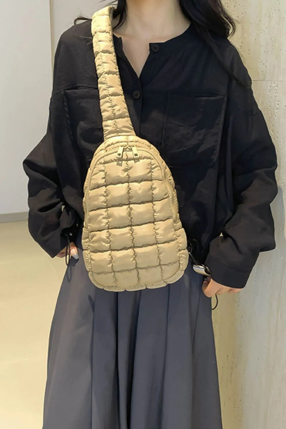 Quilted Nylon CrossbodyBag