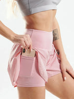 Pocketed High Waist Active Shorts - Ladyez