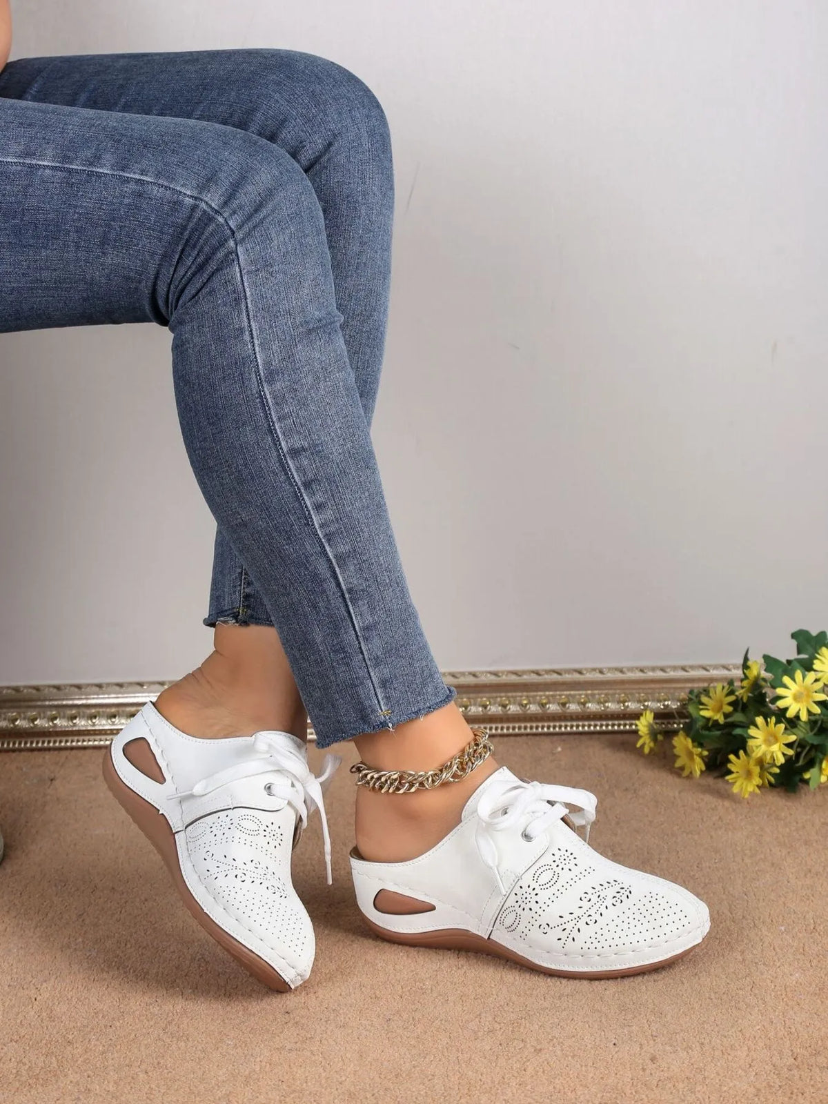 Breathable Lace-Up Slip-Ons