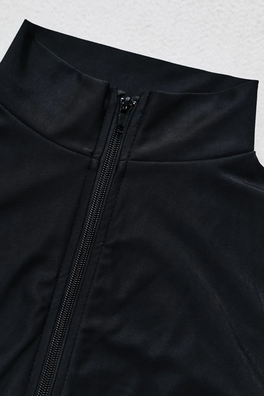 Zip Up Long Sleeve One-Piece Swimwear - Ladyez