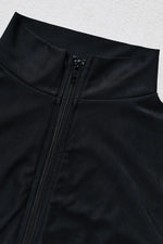 Zip Up Long Sleeve One-Piece Swimwear - Ladyez