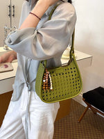 Woven Hollow-Out Shoulder Bag