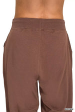 Zenana Drawstring Cotton Joggers with Pockets