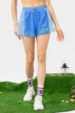Color Block Drawstring Active Shorts - Ladyez
